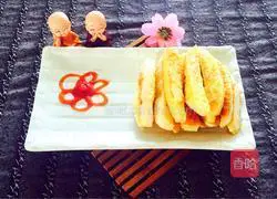 Illustration of how to make golden steamed buns and French fries 7