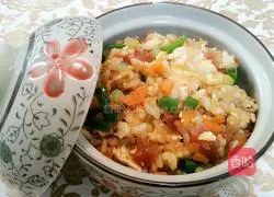 Soy sauce and egg fried rice Practice illustration 10