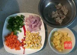 Thai Curry Pineapple Fried Rice Recipe Illustration 3