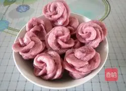 Illustration of how to make purple sweet potato and rose steamed buns 15