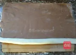 Illustration of how to make cocoa two-color steamed buns 16