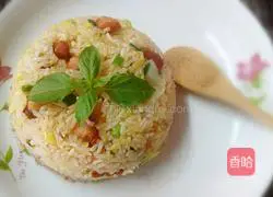 Illustration of how to make fried rice with barbecued pork and cabbage 8