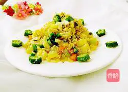 Okra Fried Rice Recipe Illustration 12 