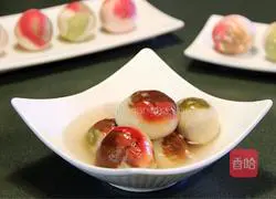 Illustration of how to make glutinous rice balls with glazed bean paste 9