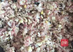 Illustration of how to make bamboo shoots, fungus, and pork dumplings 5