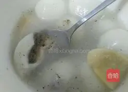 Illustration of how to make ham glutinous rice balls (sesame flavor) 6
