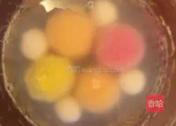 How to make colorful glutinous rice balls with chocolate filling 5