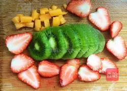 Illustration of how to make fruit fried rice weight loss meal 12