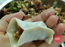 Illustration of how to make mushroom and lean meat dumplings 9