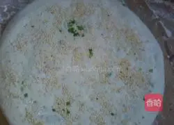 Illustration of how to make soft dough cake with chopped green onion 8