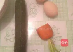 Illustration of how to make two-color fried rice 1