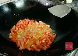 Illustration of tomato and egg noodles 6