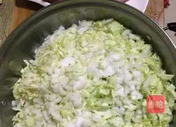 Illustration of how to make cabbage and pork dumplings 1
