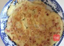 Illustration of how to make ham and egg pancakes 6