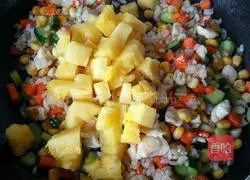 Pineapple, Corn and Chicken Fried Rice Recipe Illustration 12