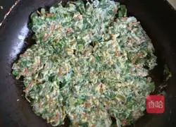 Illustration of how to make purslane and egg pancakes 5