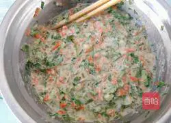 Illustration of how to make vegetable pancakes with electric pan 6