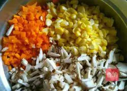 Illustration of how to make corn and mushroom dumplings 2