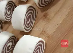 Illustration of how to make two-color steamed buns 16