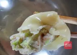 Illustration of how to make mushroom, pork and cabbage dumplings 11
