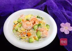 Illustration of how to make shrimp fried rice 12