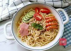 Illustration of how to make shrimp cold noodles 12