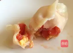 Illustration of how to make tomato and egg dumplings 15