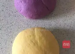 Pumpkin and Purple Sweet Potato Steamed Buns Recipe Illustration 4