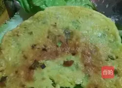 Illustration of how to make green onion egg pancake 6