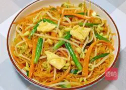 Leeks and bean sprouts Illustration of how to make fried rice noodles 16