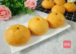 Illustration of how to make imitation orange steamed buns 1