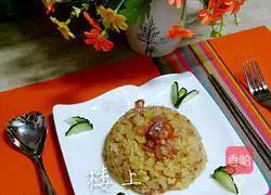 Illustration of how to make fried rice with potatoes and bacon 14