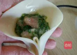 Illustration of how to make leek and pork dumplings 7