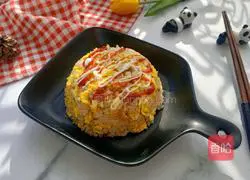 Illustration of how to make egg fried rice 12