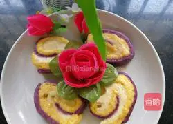 Illustration of how to make three-color steamed buns 8