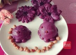 Octopus and purple potato steamed buns Illustration of practice 16