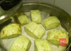 Illustration of how to make green steamed buns 6