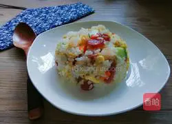 Illustration of how to make assorted fried rice (rarely with multiple ingredients) 10