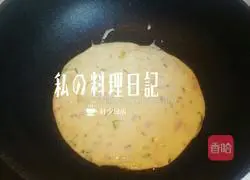 Potato shreds, bacon and sesame egg pancakes (Less oil version for 3 people) Recipe 8