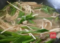 Illustration of how to make beans and pork noodles 7