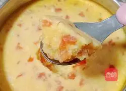 Illustration of how to make Tomato Shrimp Steamed Bun Pudding (Baby Complementary Food) 10