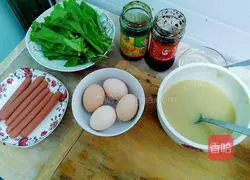 Illustration of how to make egg-filled pancakes 2