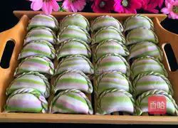 Illustration of how to make striped lace dumplings 21