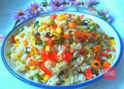 Assorted colorful fried rice recipe illustration 7