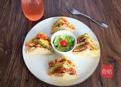 Illustration of how to make American sandwich 12