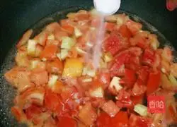 Illustration of how to make tomato noodles 3