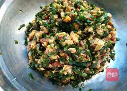 Illustration of how to make leek, egg and meat buns 7