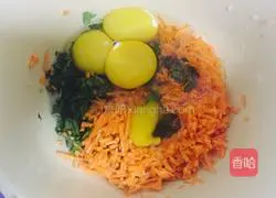 Illustration of how to make vegetable and egg pancakes 2