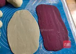 Illustration of how to make two-color steamed buns 8