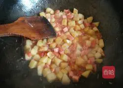 Illustration of how to make potato stewed rice 9